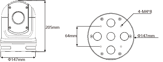 network analog thermal ptz camera